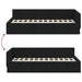 Cadru de pat colțar cu headboard Negru 80 x 200 cm - WALTI WALTI