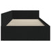 Cadru de pat colțar cu headboard Negru 80 x 200 cm - WALTI WALTI