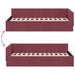 Cadru de pat colțar cu headboard bordo 90 x 190 cm - WALTI WALTI