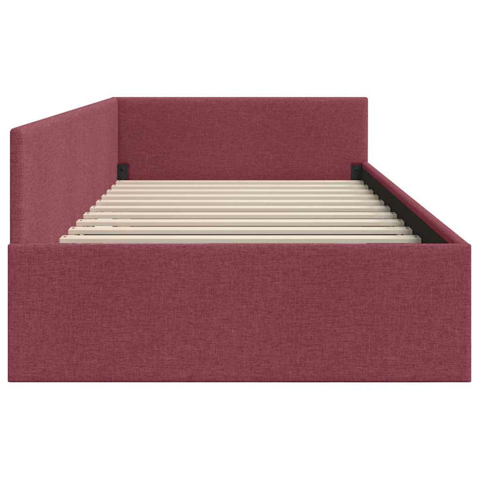 Cadru de pat colțar cu headboard bordo 90 x 190 cm - WALTI WALTI