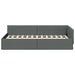 Cadru de pat colțar cu headboard Gri închis 90 x 200 cm - WALTI WALTI