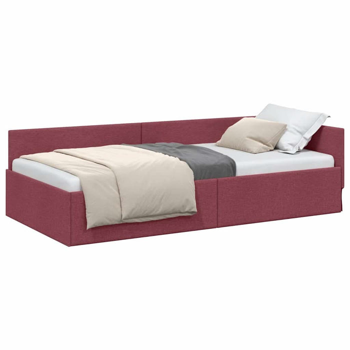 Cadru de pat colțar cu headboard bordo 90 x 200 cm - WALTI WALTI