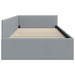 Cadru de pat colțar cu headboard Gri deschis 100 x 200 cm - WALTI WALTI