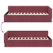 Cadru de pat colțar cu headboard bordo 100 x 200 cm - WALTI WALTI