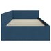 Cadru de pat colțar cu headboard albastru 100 x 200 cm - WALTI WALTI