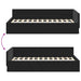 Cadru de pat colțar cu headboard Negru 80 cm x 200 cm Catifea - WALTI WALTI