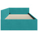 Cadru de pat colțar cu headboard Turcoaz 80 cm x 200 cm Catifea - WALTI WALTI