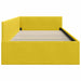 Cadru de pat colțar cu headboard Galben 90 cm x 190 cm Catifea - WALTI WALTI