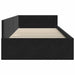Cadru de pat colțar cu headboard Negru 90 cm x 200 cm Catifea - WALTI WALTI
