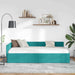 Cadru de pat colțar cu headboard Turcoaz 90 cm x 200 cm Catifea - WALTI WALTI