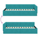 Cadru de pat colțar cu headboard Turcoaz 90 cm x 200 cm Catifea - WALTI WALTI