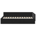 Cadru de pat colțar cu headboard Negru 100 cm x 200 cm Catifea - WALTI WALTI