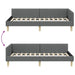 Cadru de pat colțar Altele cu headboard Gri închis 80 x 200 cm - WALTI WALTI