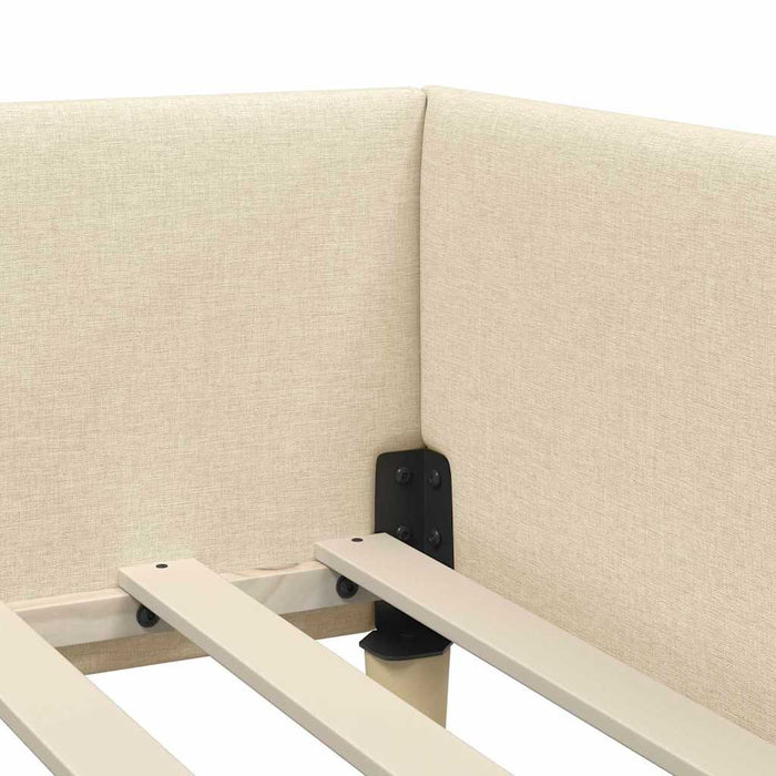 Cadru de pat colțar Altele cu headboard Manual Crem 80 x 200 cm - WALTI WALTI