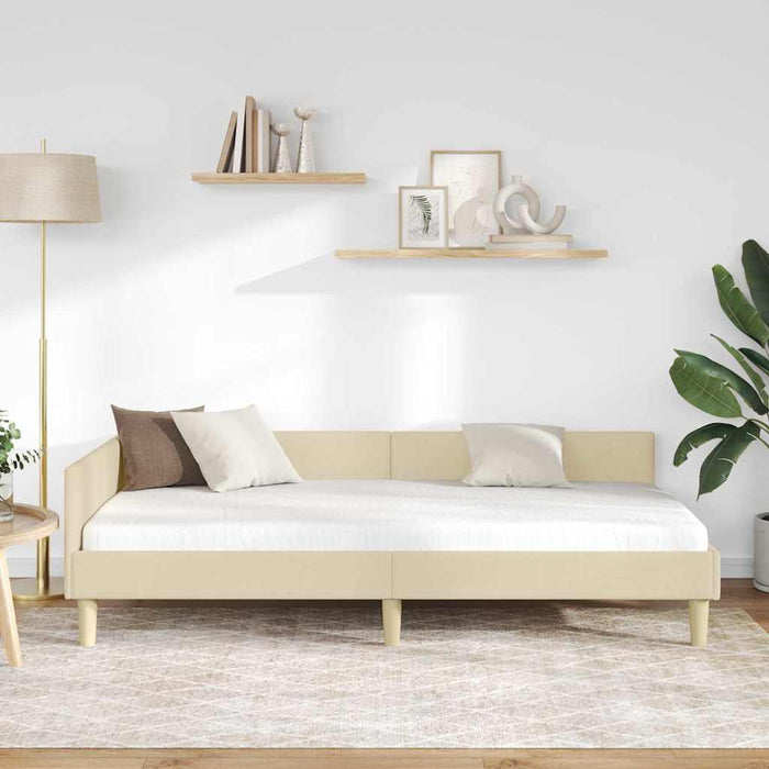 Cadru de pat colțar Altele cu headboard Manual Crem 80 x 200 cm - WALTI WALTI