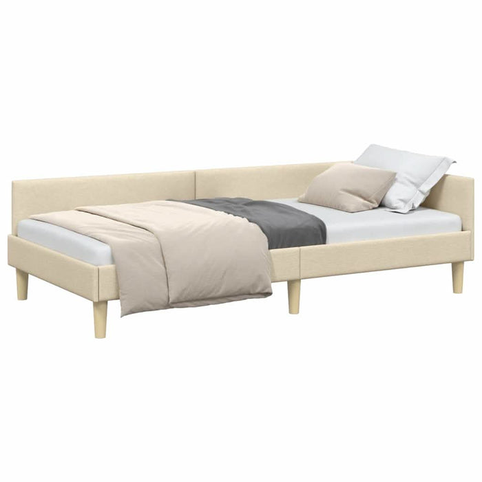 Cadru de pat colțar Altele cu headboard Manual Crem 80 x 200 cm - WALTI WALTI