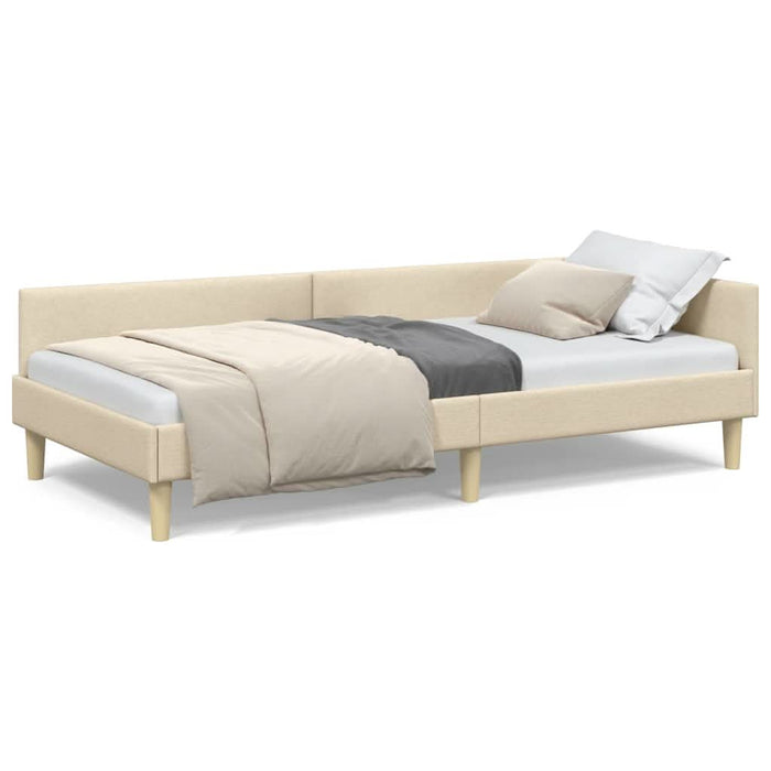 Cadru de pat colțar Altele cu headboard Manual Crem 80 x 200 cm - WALTI WALTI