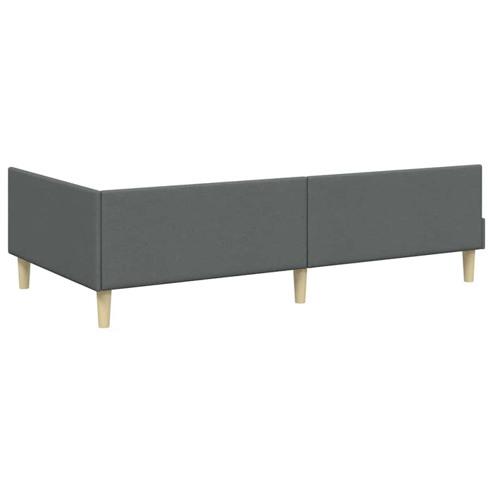 Cadru de pat colțar Altele cu headboard Gri închis 90 x 190 cm - WALTI WALTI