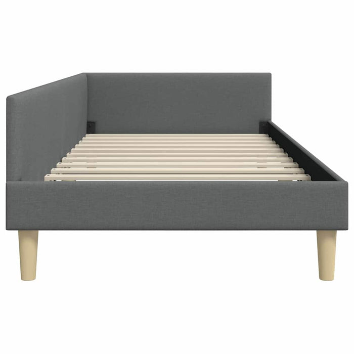 Cadru de pat colțar Altele cu headboard Gri închis 90 x 190 cm - WALTI WALTI