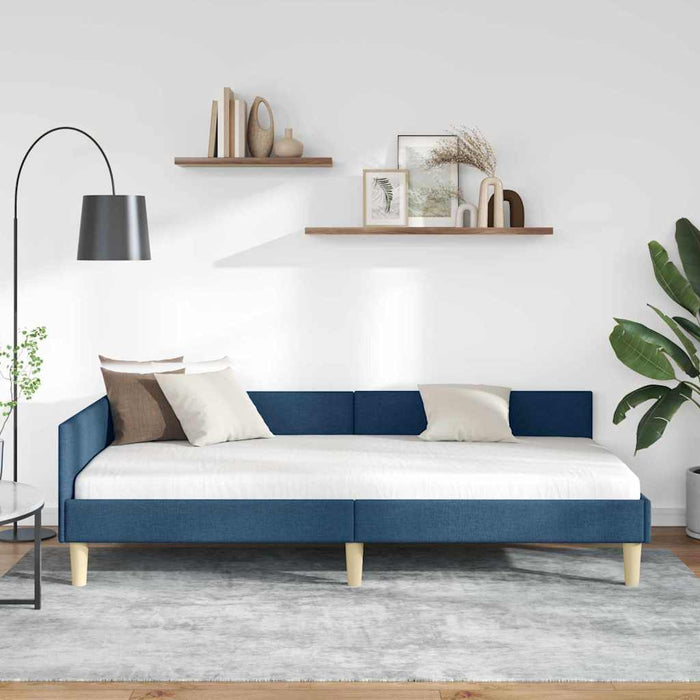 Cadru de pat colțar Altele cu headboard albastru 90 x 190 cm - WALTI WALTI