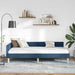 Cadru de pat colțar Altele cu headboard albastru 90 x 190 cm - WALTI WALTI