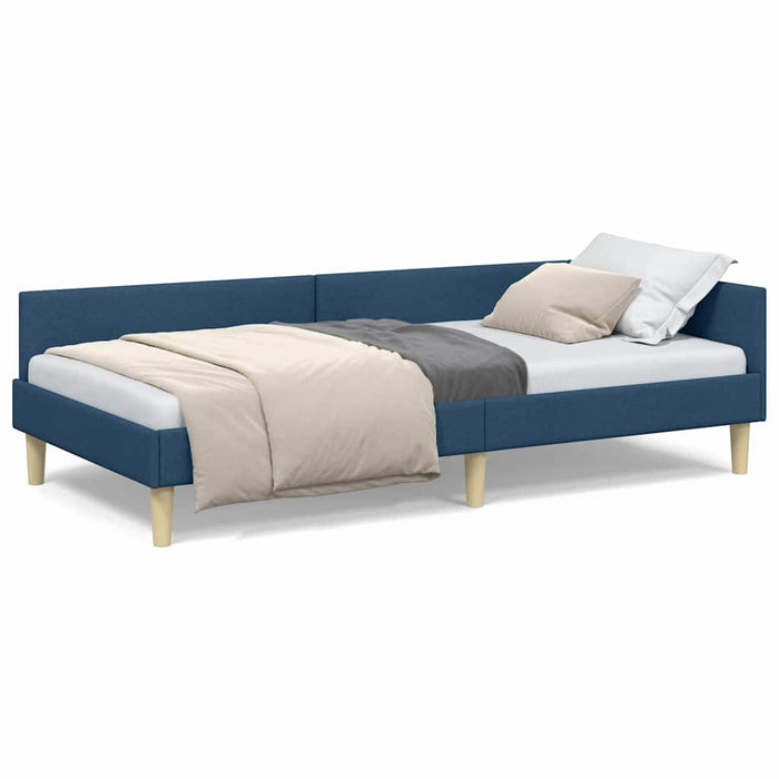 Cadru de pat colțar Altele cu headboard albastru 90 x 190 cm - WALTI WALTI