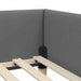 Cadru de pat colțar Altele cu headboard Gri închis 90 x 200 cm - WALTI WALTI
