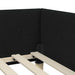 Cadru de pat colțar Altele cu headboard Negru 90 x 200 cm - WALTI WALTI