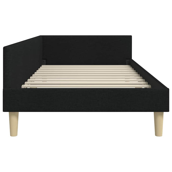 Cadru de pat colțar Altele cu headboard Negru 90 x 200 cm - WALTI WALTI