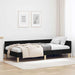 Cadru de pat colțar Altele cu headboard Negru 100 x 200 cm - WALTI WALTI