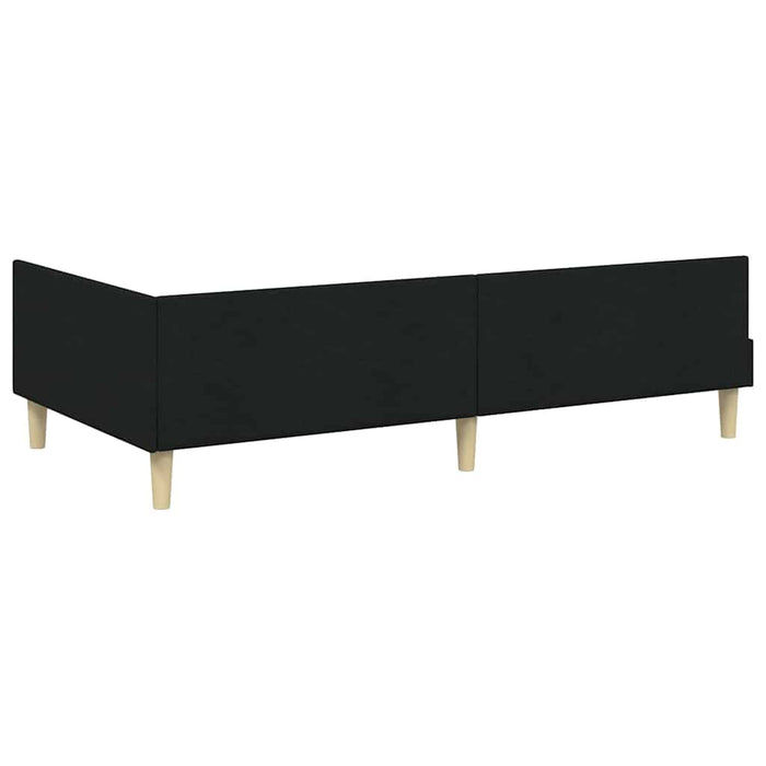 Cadru de pat colțar Altele cu headboard Negru 100 x 200 cm - WALTI WALTI
