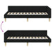 Cadru de pat colțar Altele cu headboard Negru 100 x 200 cm - WALTI WALTI