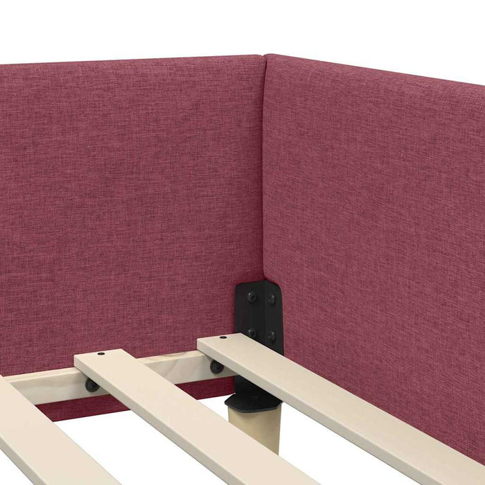 Cadru de pat colțar Altele cu headboard bordo 100 x 200 cm - WALTI WALTI