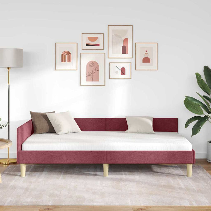 Cadru de pat colțar Altele cu headboard bordo 100 x 200 cm - WALTI WALTI