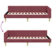 Cadru de pat colțar Altele cu headboard bordo 100 x 200 cm - WALTI WALTI