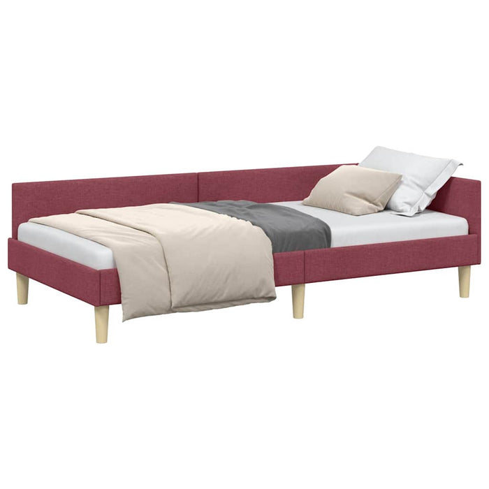 Cadru de pat colțar Altele cu headboard bordo 100 x 200 cm - WALTI WALTI