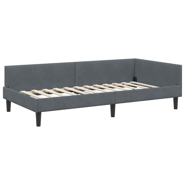 Cadru de pat colțar cu headboard Manual Gri închis 80 x 200 cm - WALTI WALTI