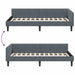 Cadru de pat colțar cu headboard Manual Gri închis 90 x 190 cm - WALTI WALTI