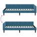 Cadru de pat colțar cu headboard Manual albastru 90 x 200 cm - WALTI WALTI