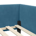 Cadru de pat colțar cu headboard Manual albastru 100 x 200 cm - WALTI WALTI