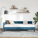 Cadru de pat colțar cu headboard Manual albastru 100 x 200 cm - WALTI WALTI