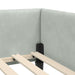 Cadru de pat colțar cu headboard Gri deschis 100 x 200 cm - WALTI WALTI