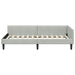 Cadru de pat colțar cu headboard Gri deschis 100 x 200 cm - WALTI WALTI