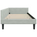 Cadru de pat colțar cu headboard Gri deschis 100 x 200 cm - WALTI WALTI
