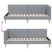 Cadru de pat colțar Altele cu headboard Gri deschis 80 x 200 cm - WALTI WALTI