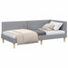 Cadru de pat colțar Altele cu headboard Gri deschis 80 x 200 cm - WALTI WALTI