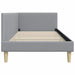 Cadru de pat colțar Altele cu headboard Gri deschis 80 x 200 cm - WALTI WALTI