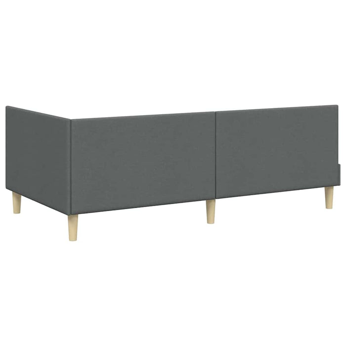 Cadru de pat colțar Altele cu headboard Gri închis 80 x 200 cm - WALTI WALTI