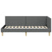 Cadru de pat colțar Altele cu headboard Gri închis 80 x 200 cm - WALTI WALTI