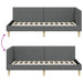 Cadru de pat colțar Altele cu headboard Gri închis 80 x 200 cm - WALTI WALTI